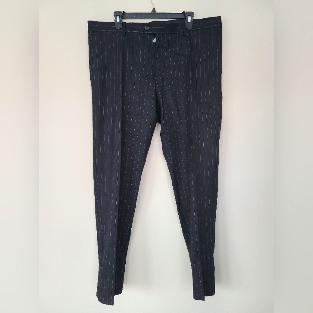 DOLCE & GABBANA Wool Pinstripe Pants - Size 56, Fits 38" Waist
